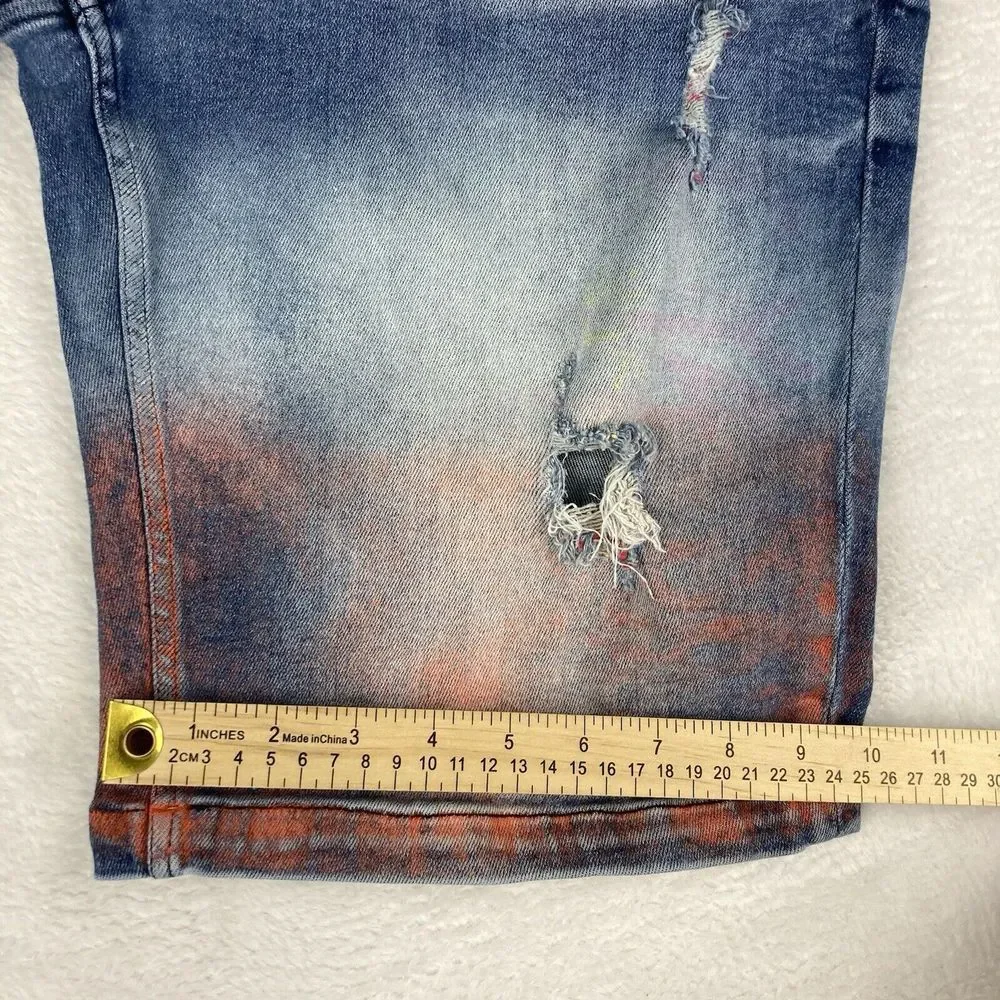 Rockstar Original Ultra Slim Natural Selection Project Distressed Shorts Size 40